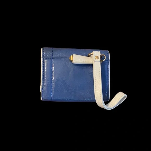 Juicy Couture Blue Coated Leather Wallet Wristlet - Picture 8 of 10